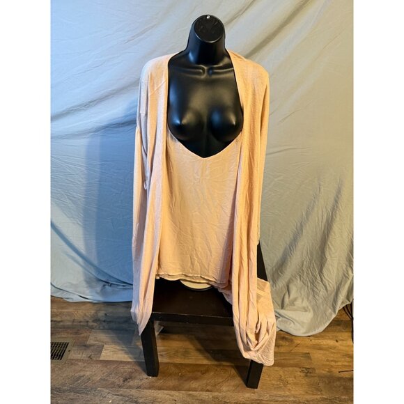 Torrid Womens Plus Size Light Pink 2 Piece Sweater Set Tunic Long Blouse 4 4X - Picture 1 of 2